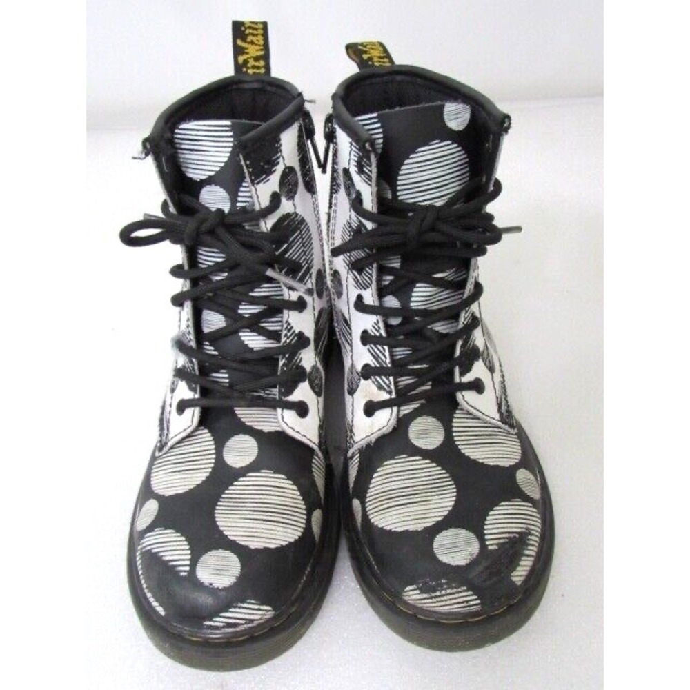 Dr Martens Boots Size US 5 EU 36 1460 J Black White Polka Dot K Hydro - Picture 10 of 10
